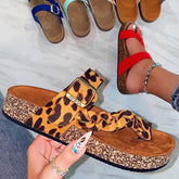 Stylish Plaited Toe Loop Flat Sandals Oshnow